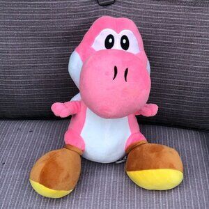 Nintendo Super Mario Bros Yoshi Pink Plush Stuffed Animal